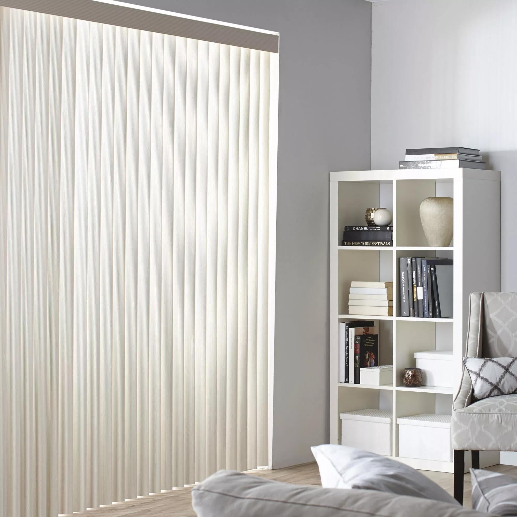 PVC Vertical Patio Blind White - 3.5 Slats