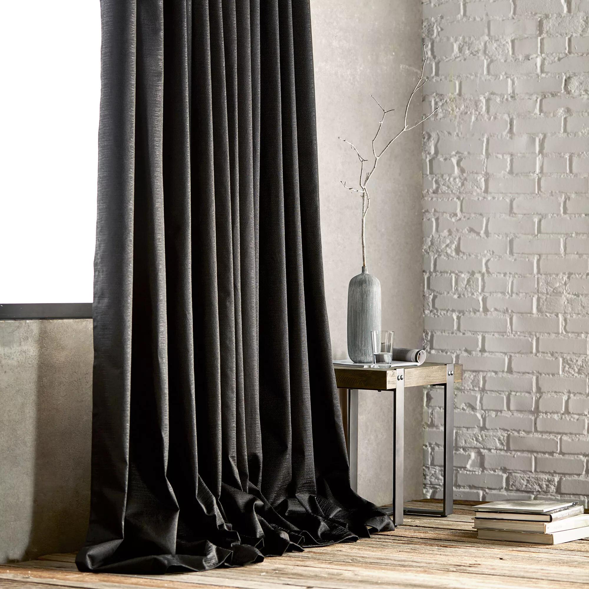 Black Artemesia Blackout Curtain