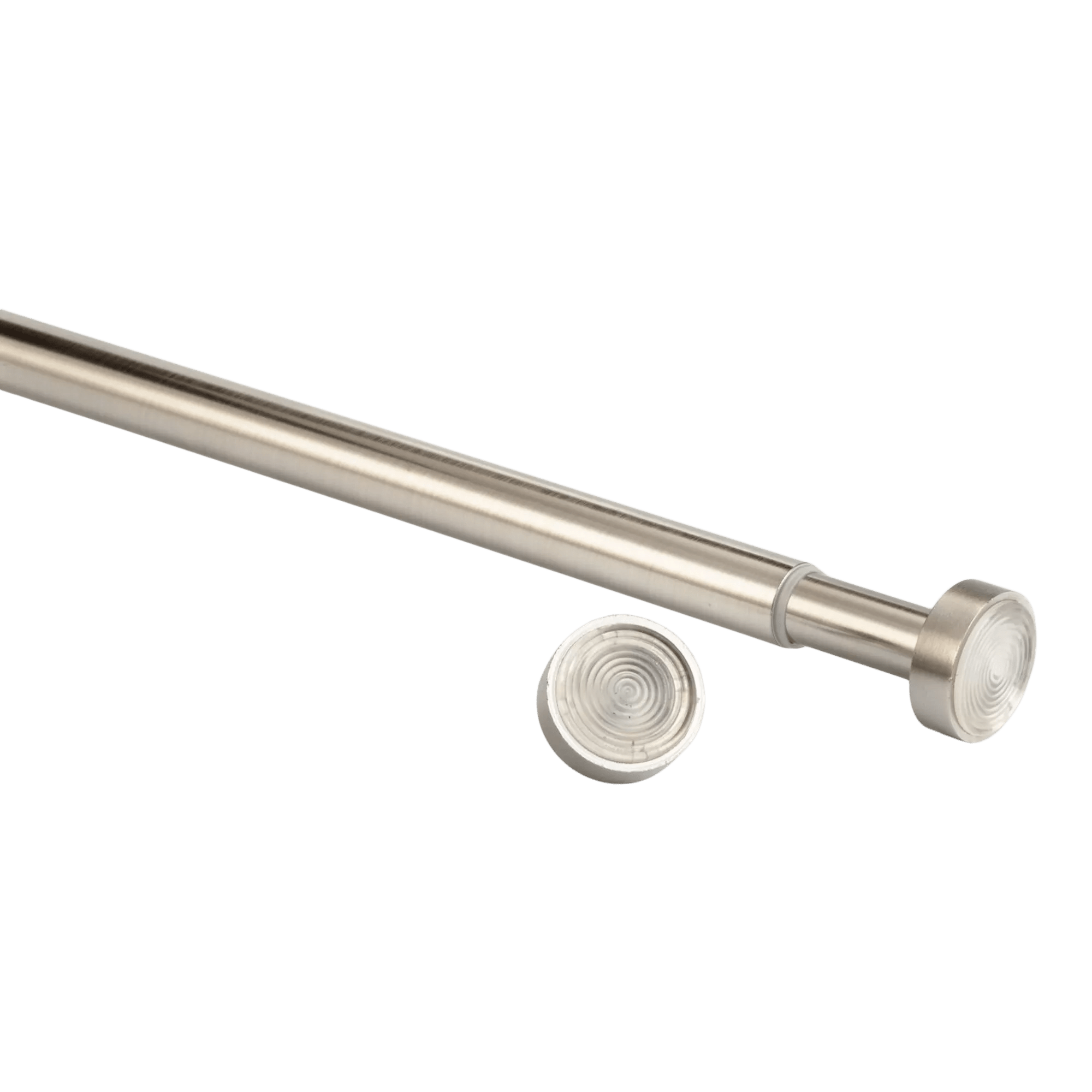 Brushed Nickel Curtain Tension Rod - Diameter 22/25 mm