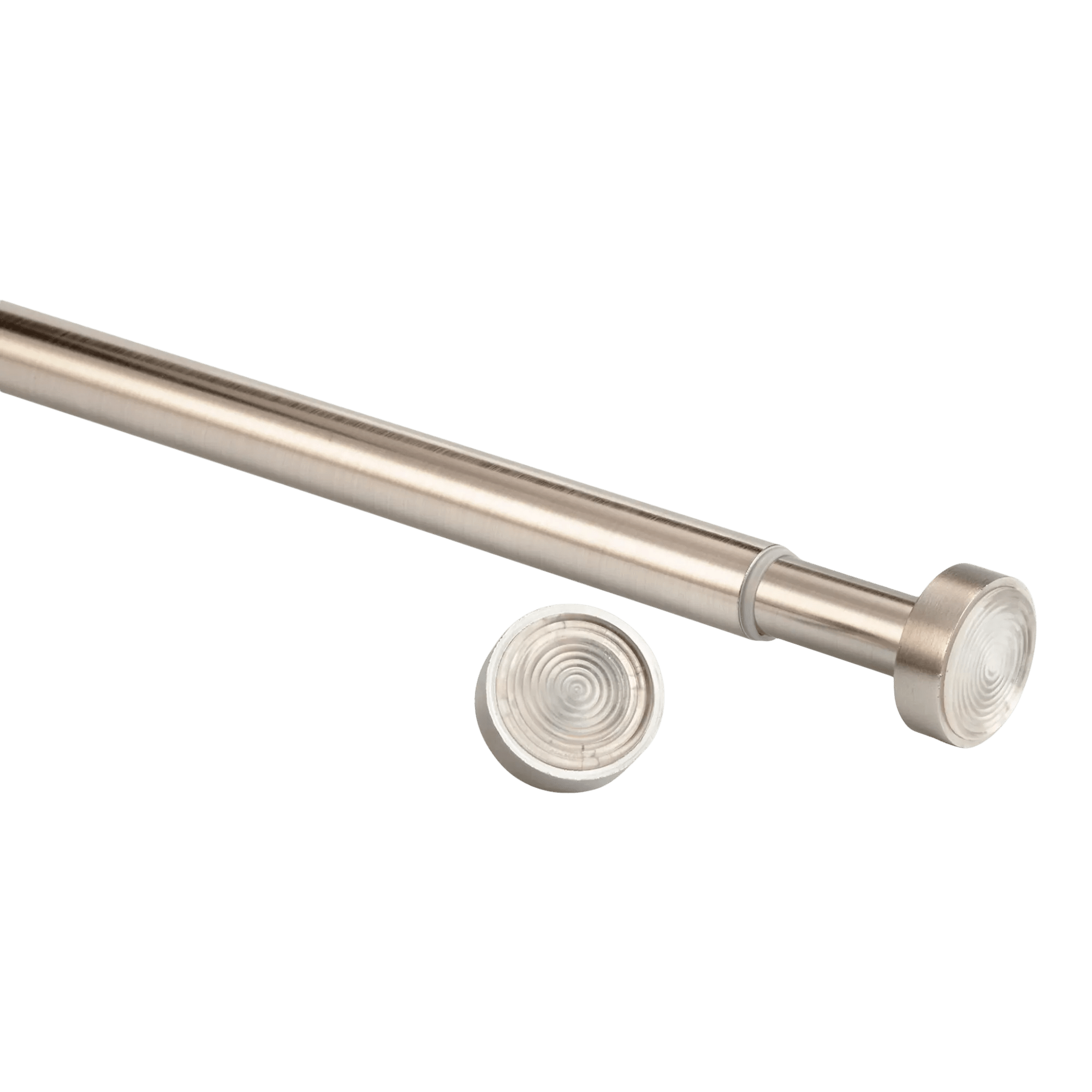 Brushed Nickel Curtain Tension Rod - Diameter 22/25 mm