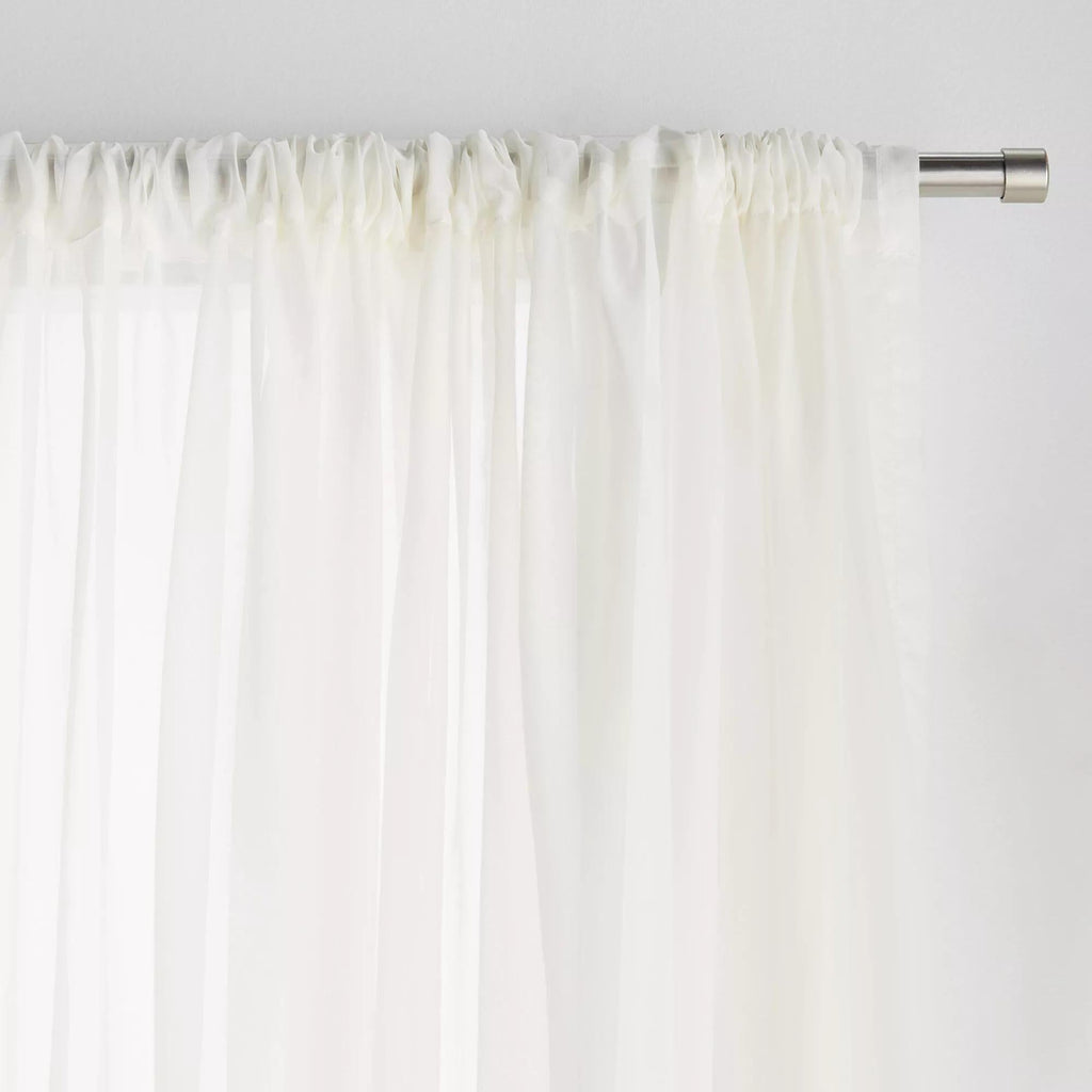 Ivory Rod Pocket Sheer Curtain