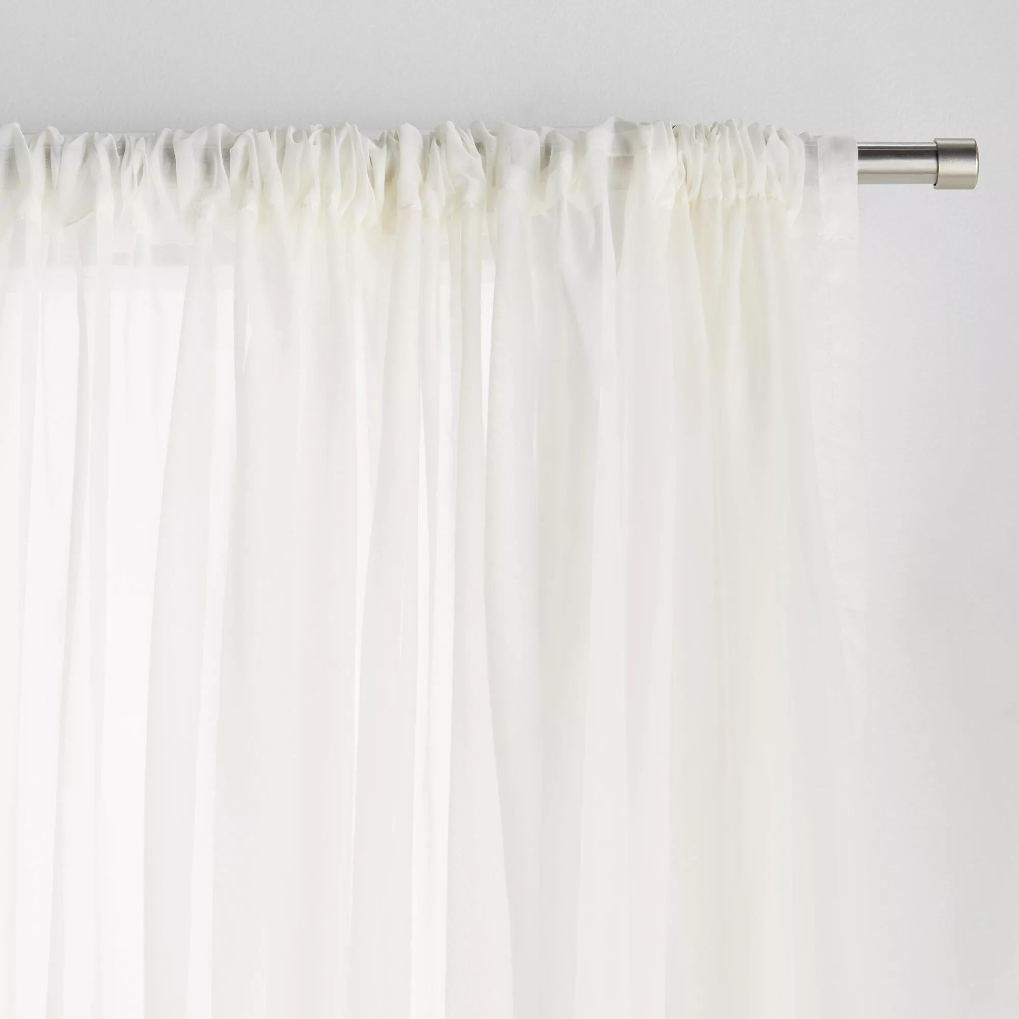Ivory Rod Pocket Sheer Curtain