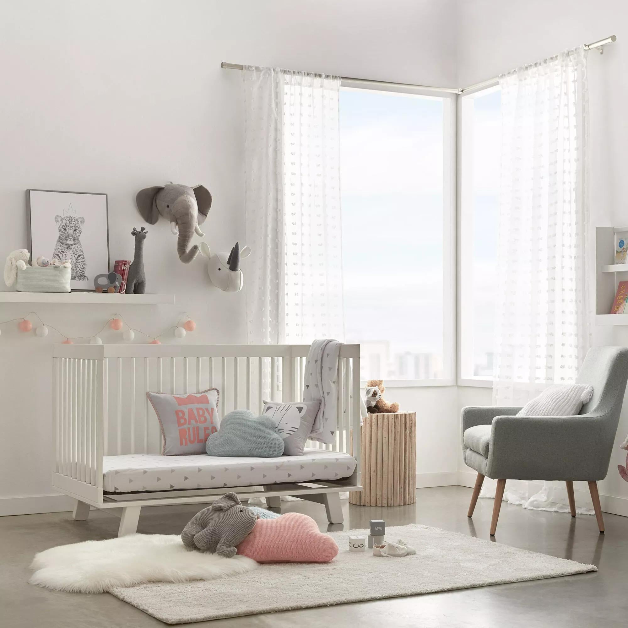 White Furry Collection Rug