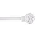 White Geometric Curtain Rod Set - Diameter 13/16mm
