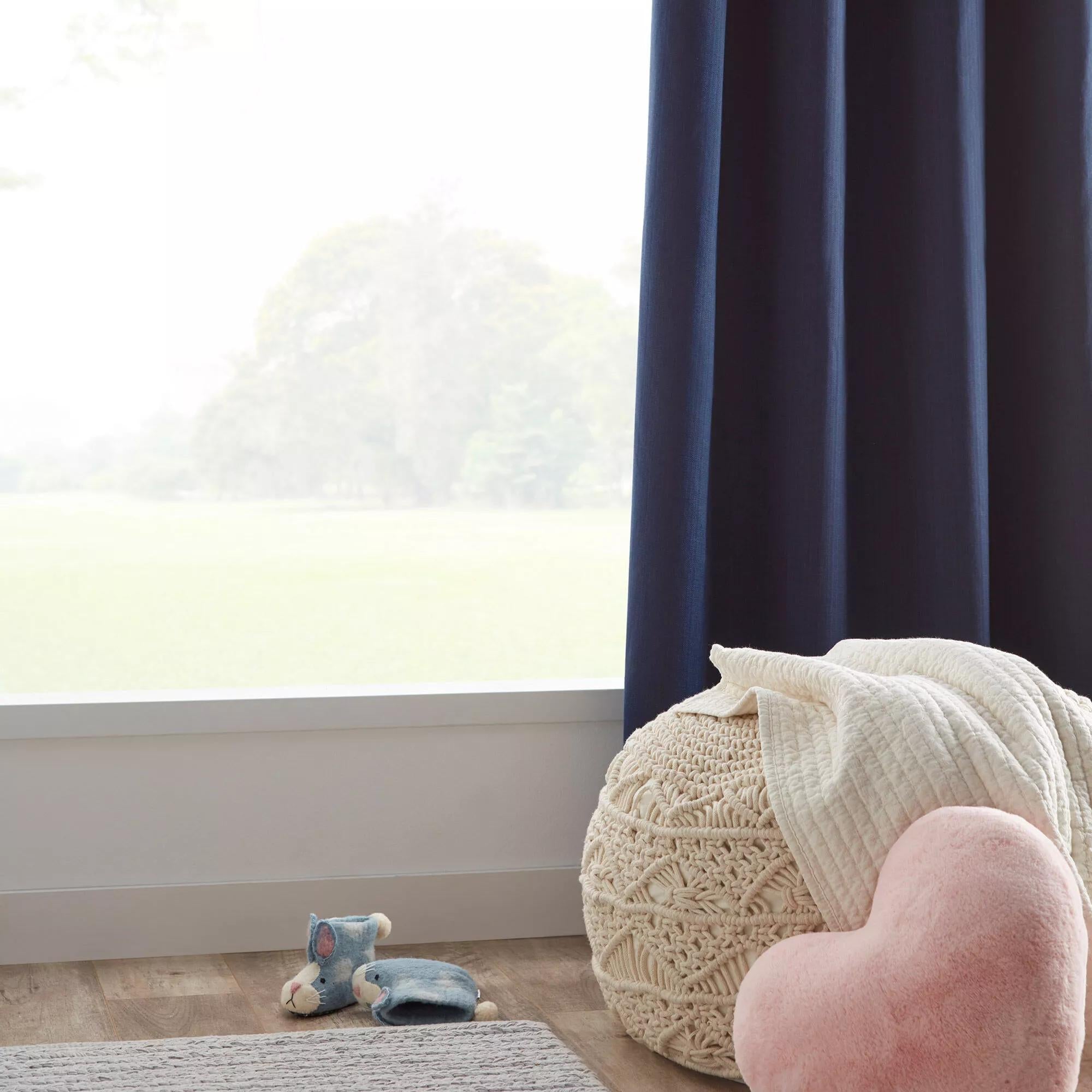 Navy Kimia Blackout Curtain