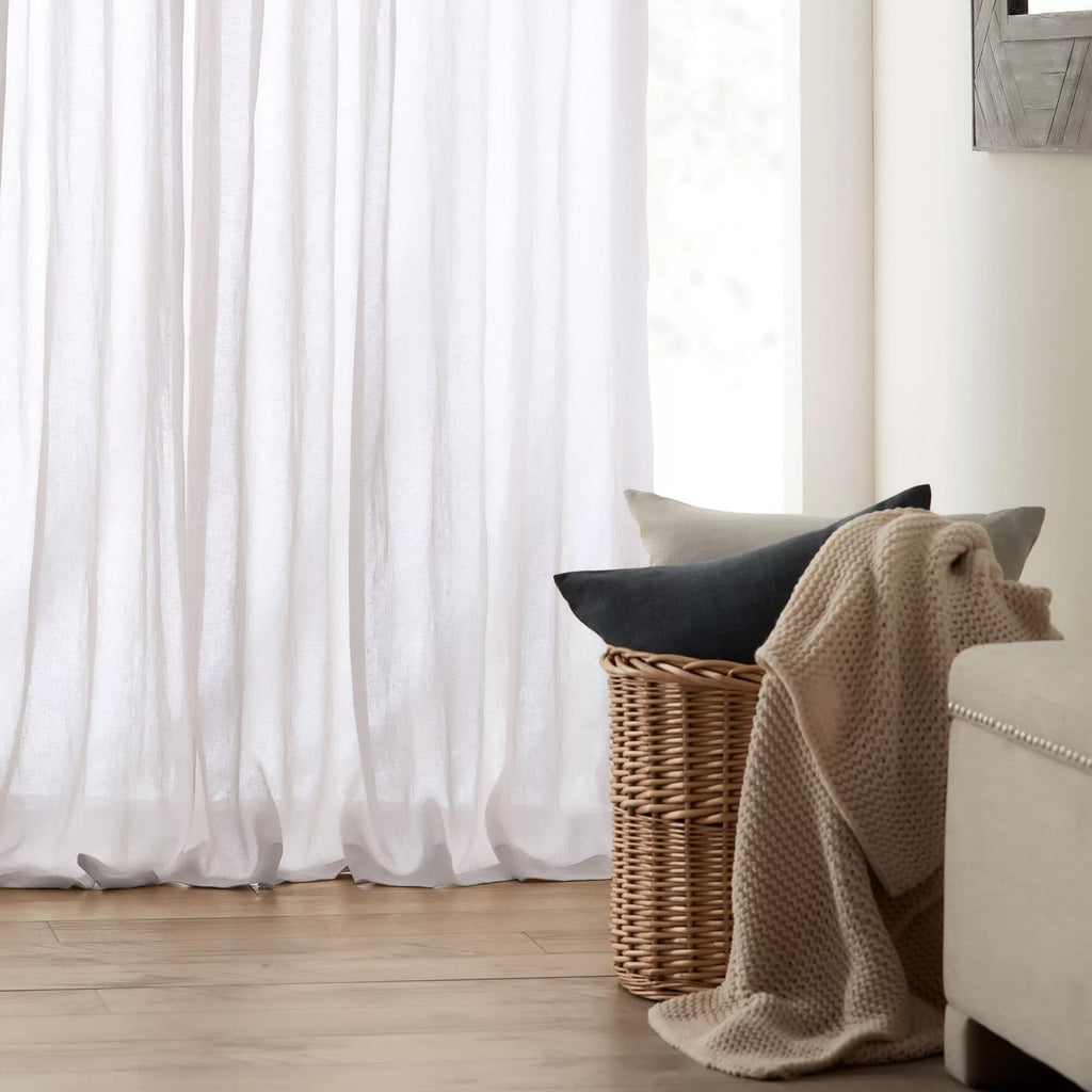 White Wavy Sheer Curtain