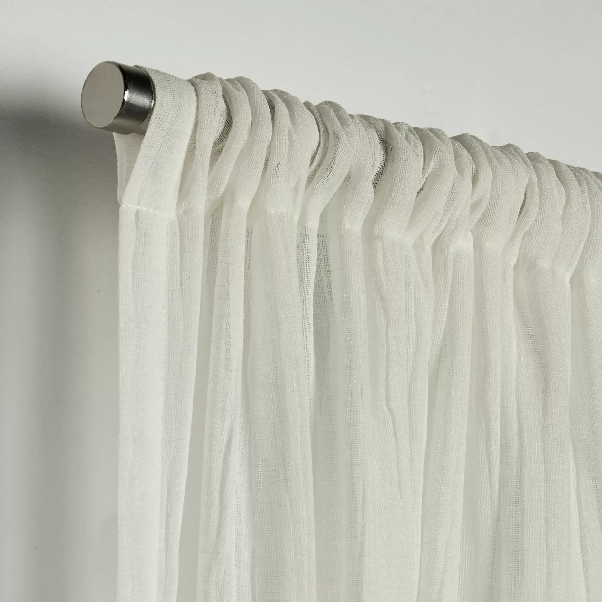 White Wavy Sheer Curtain