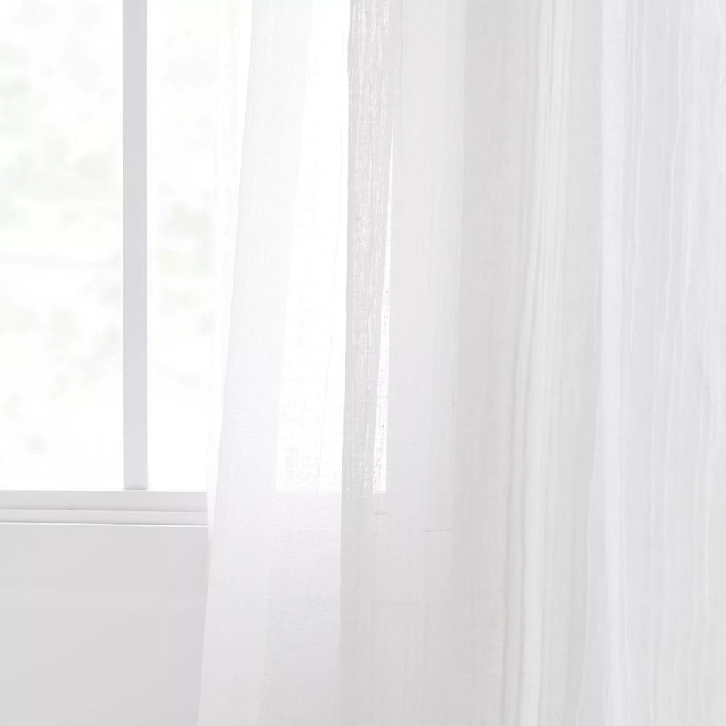 White Wavy Sheer Curtain