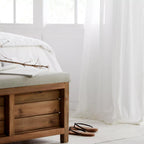 White Wavy Sheer Curtain