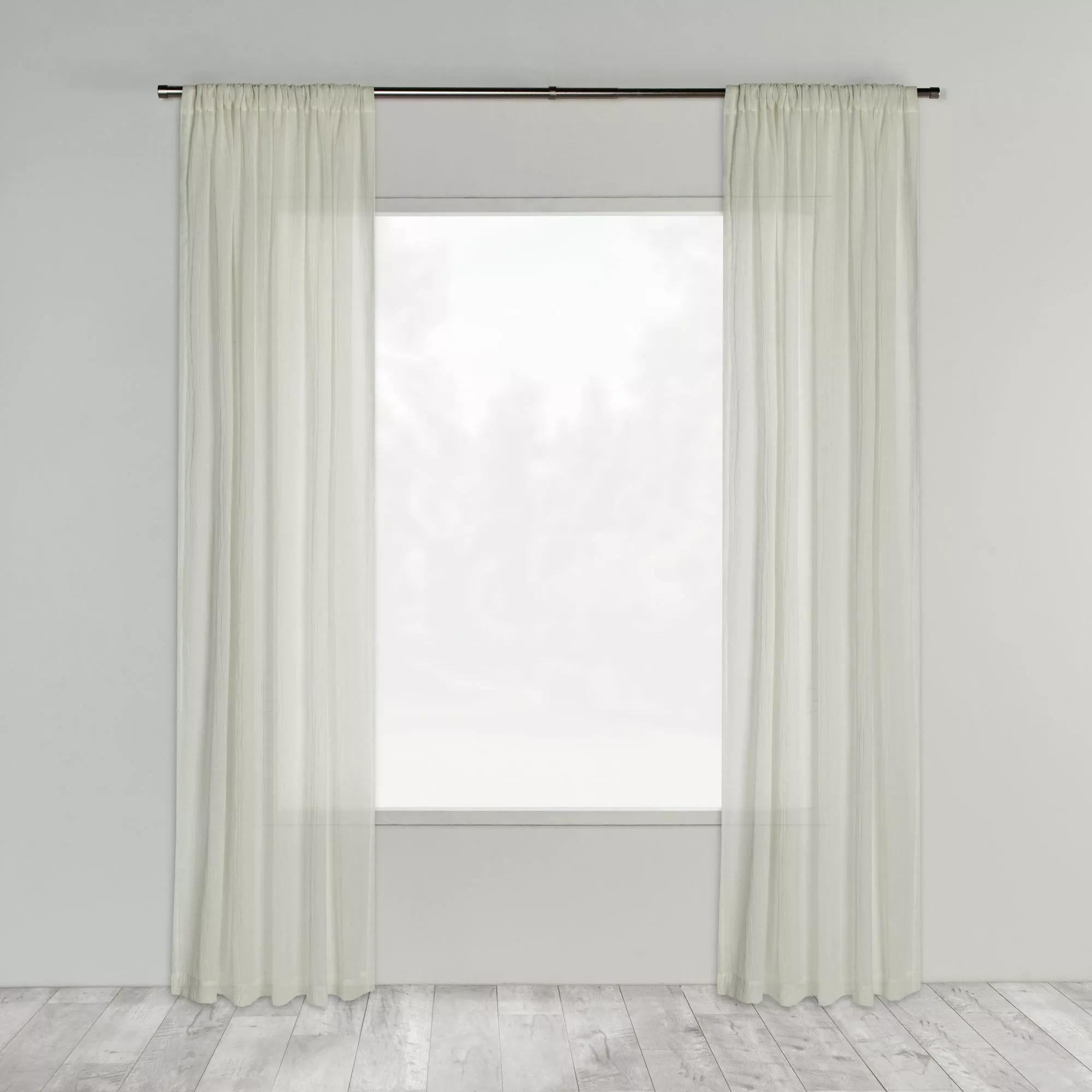 White Wavy Sheer Curtain