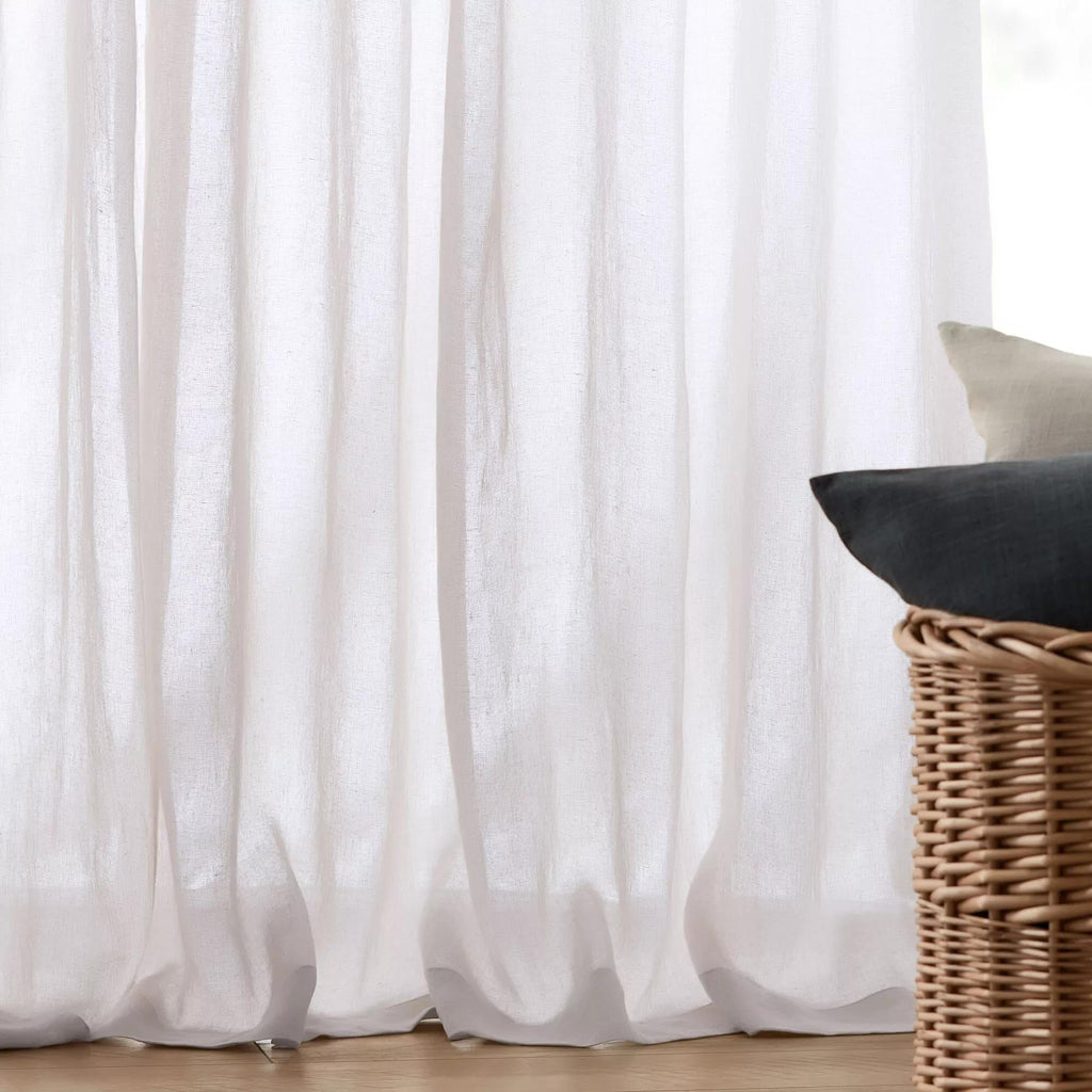 White Wavy Sheer Curtain