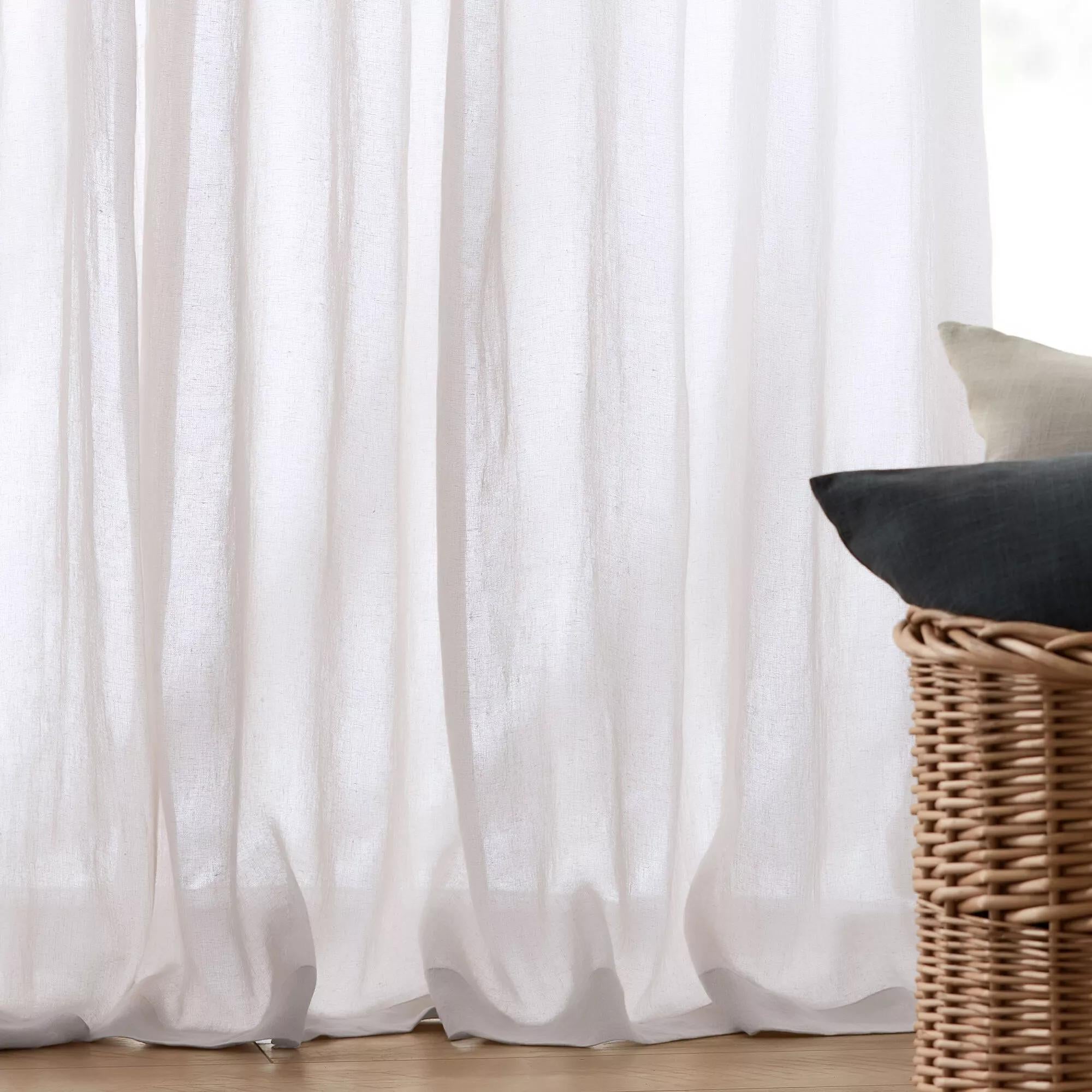 White Wavy Sheer Curtain