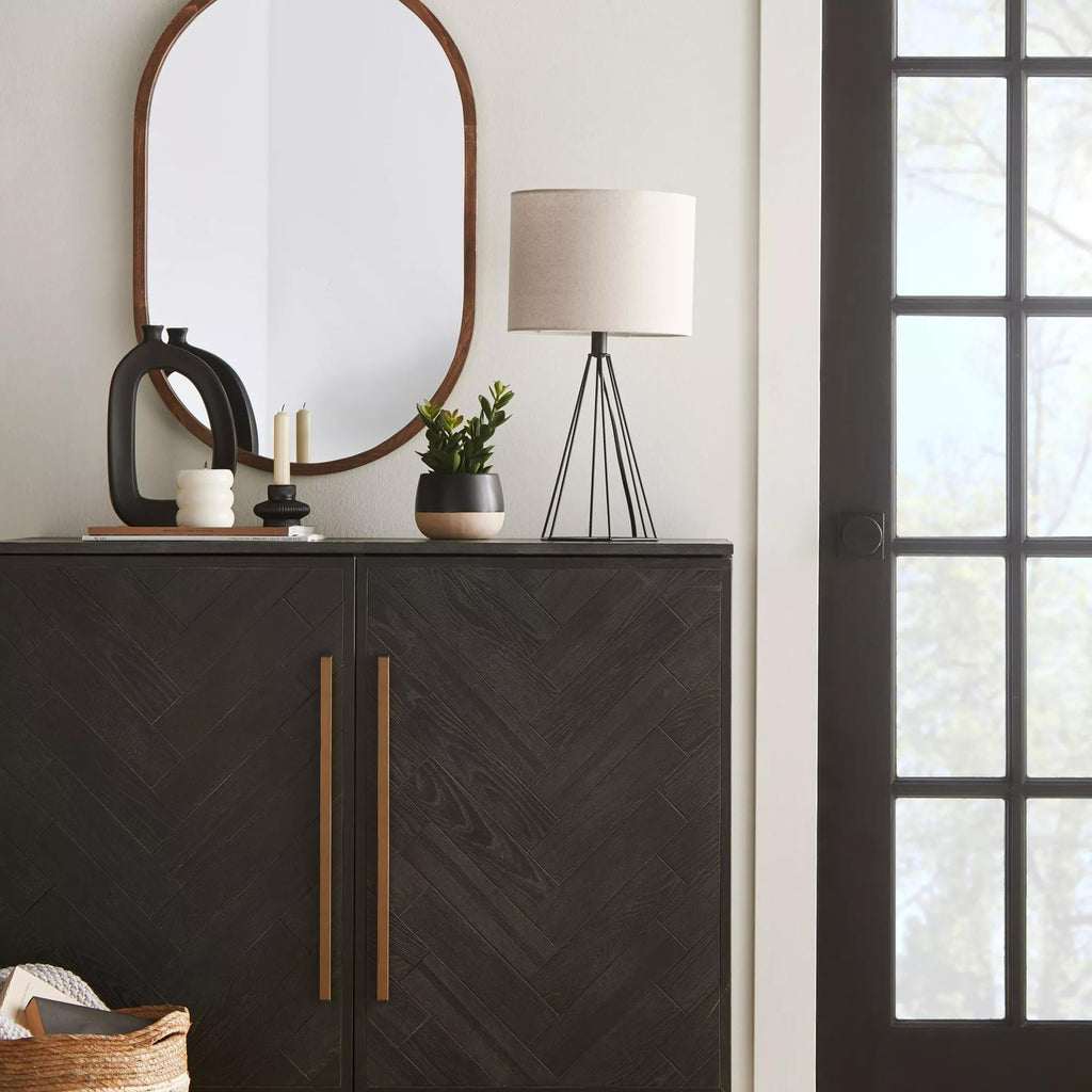 Beige Round Woven Lamp Shade