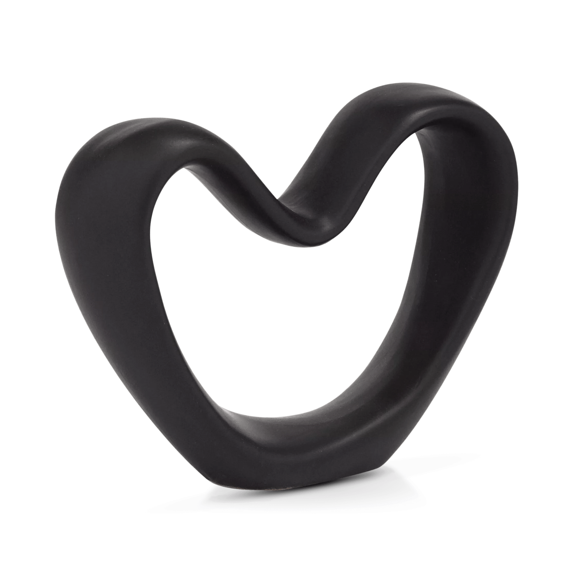 Black Decorative Ceramic Heart