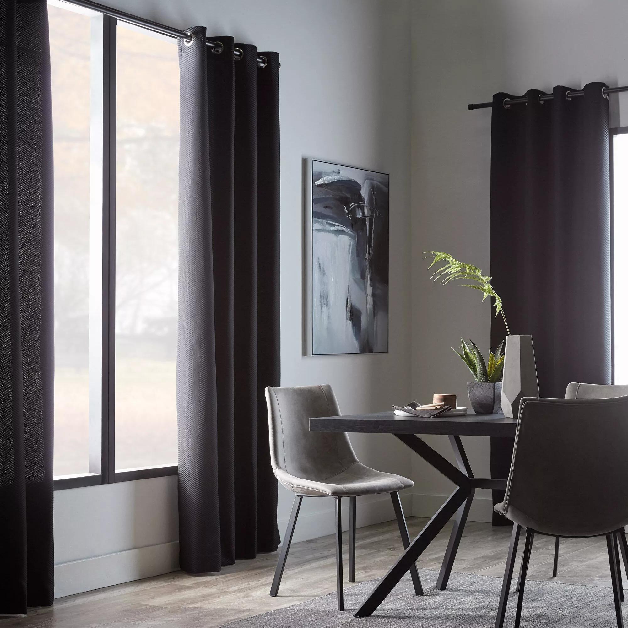 Black Quincy Panel Curtain