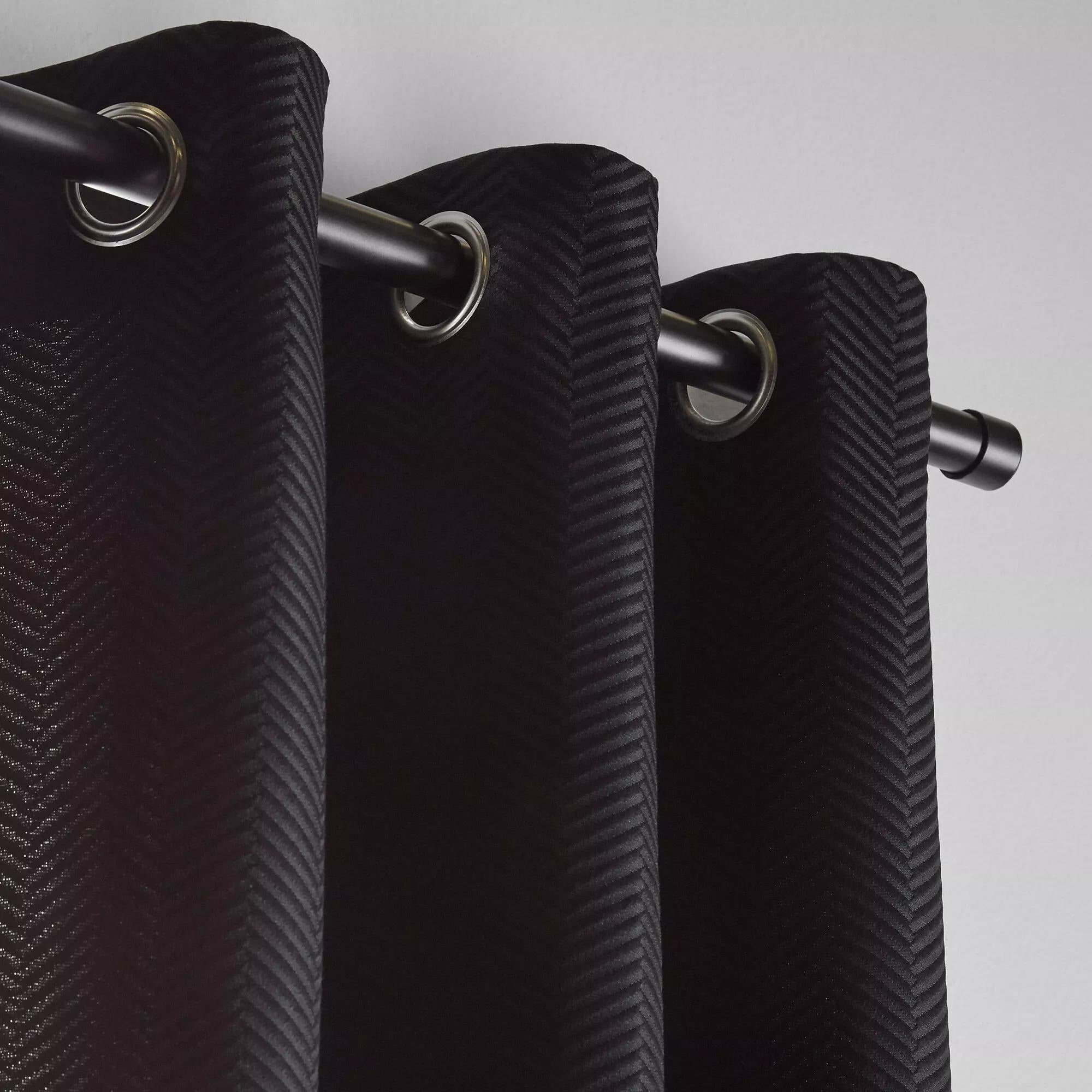 Black Quincy Panel Curtain