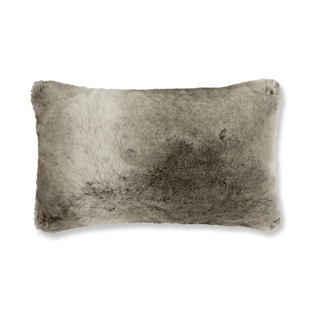 Wolf Faux Fur Decorative Lumbar Pillow