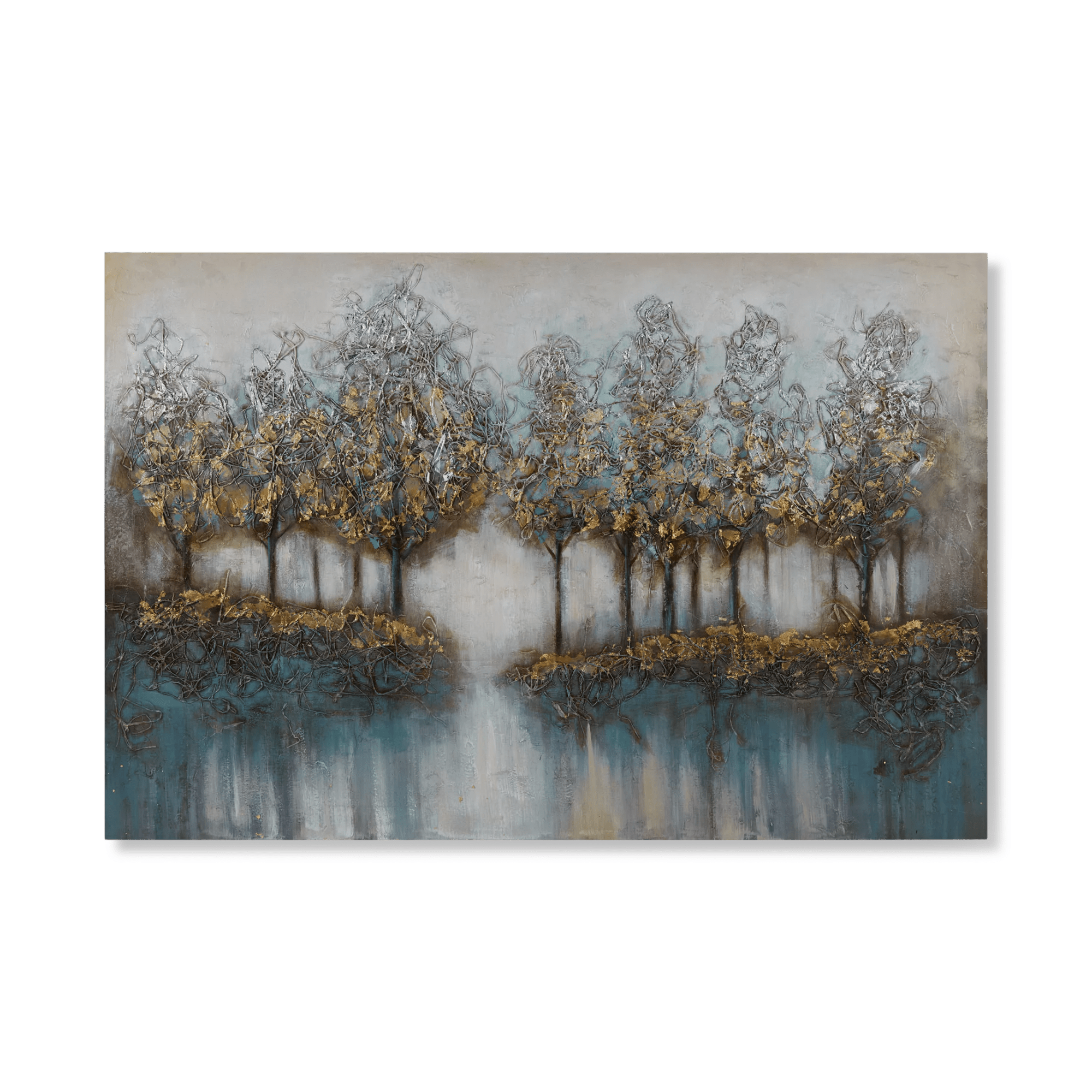 Oil Painted Embellished Tree Canvas