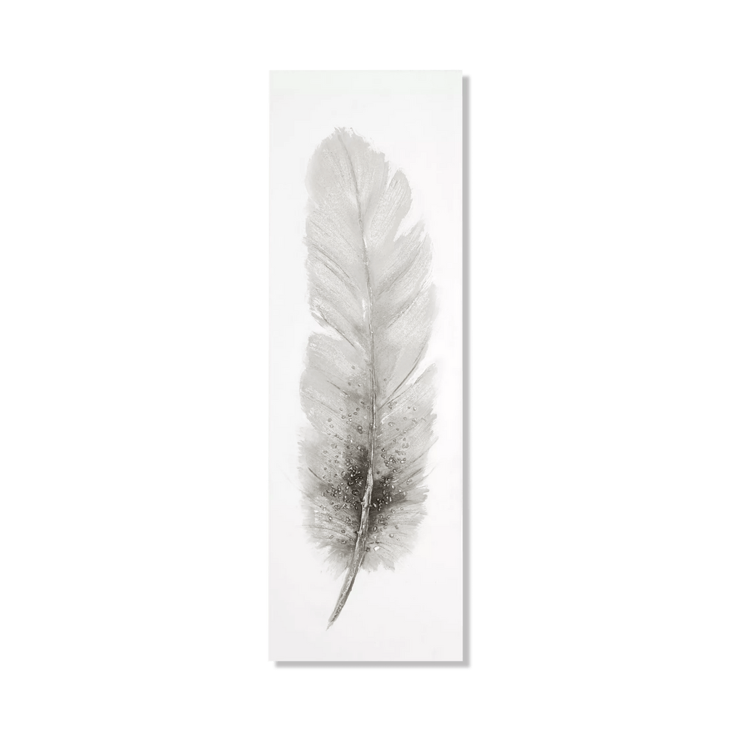 Feather Oil Painted Canvas
