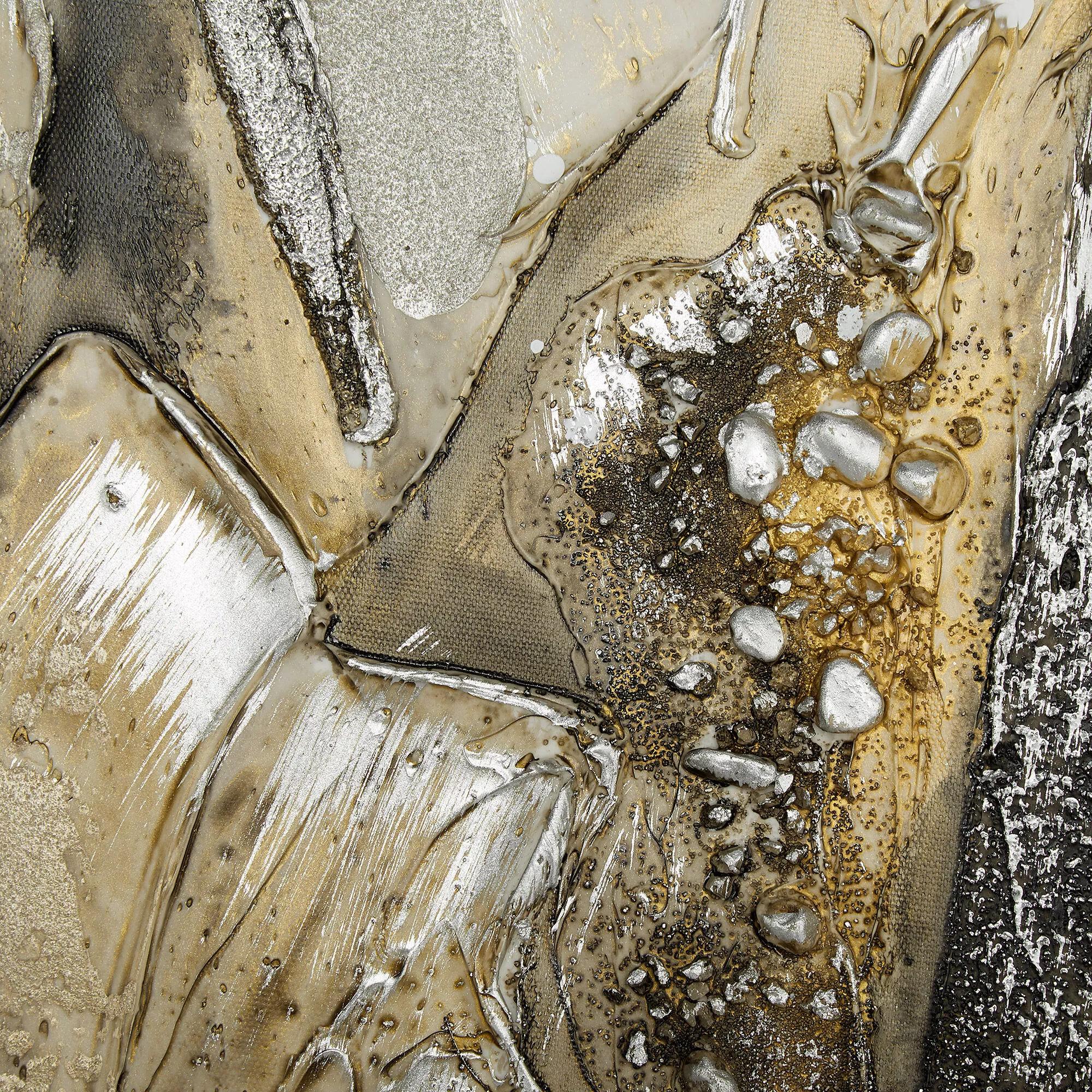 Abstract Heavy Textured Oil Painted Canvas