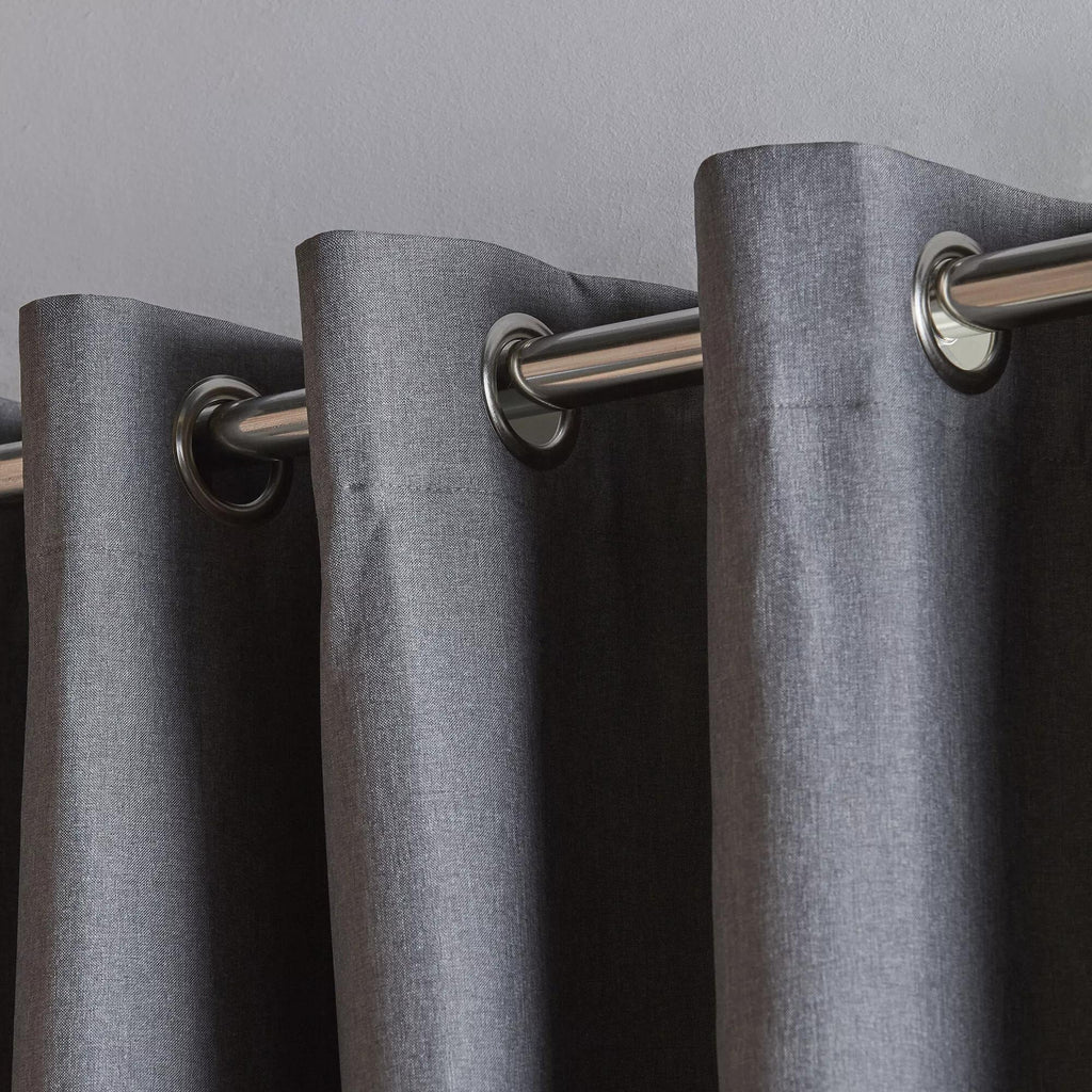 Charcoal Chambray Blackout Curtain