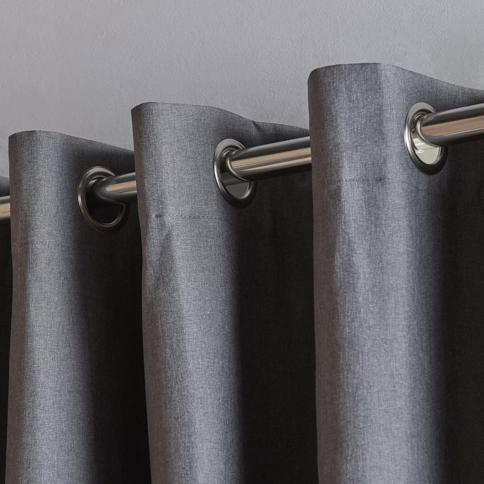 Charcoal Chambray Blackout Curtain