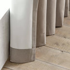 Beige Chambray Blackout Curtain