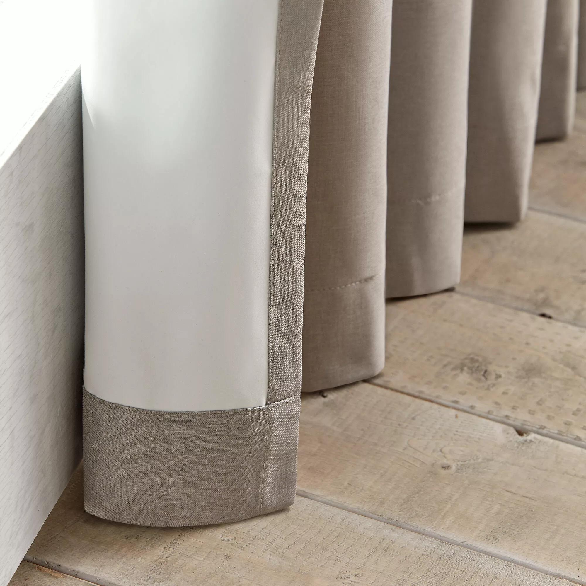 Beige Chambray Blackout Curtain