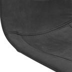 Black Textured Faux Leather & Metal Adjustable Bar Stool