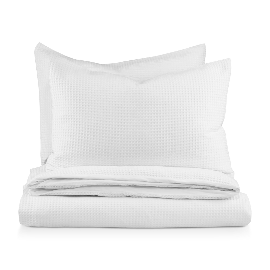 White Collin Collection - 3-Piece Duvet Cover Set