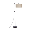 Linen Swivel Metal Floor Lamp