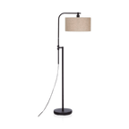 Linen Swivel Metal Floor Lamp