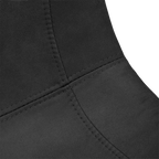 Black Textured Faux Leather and Metal Dining Chair