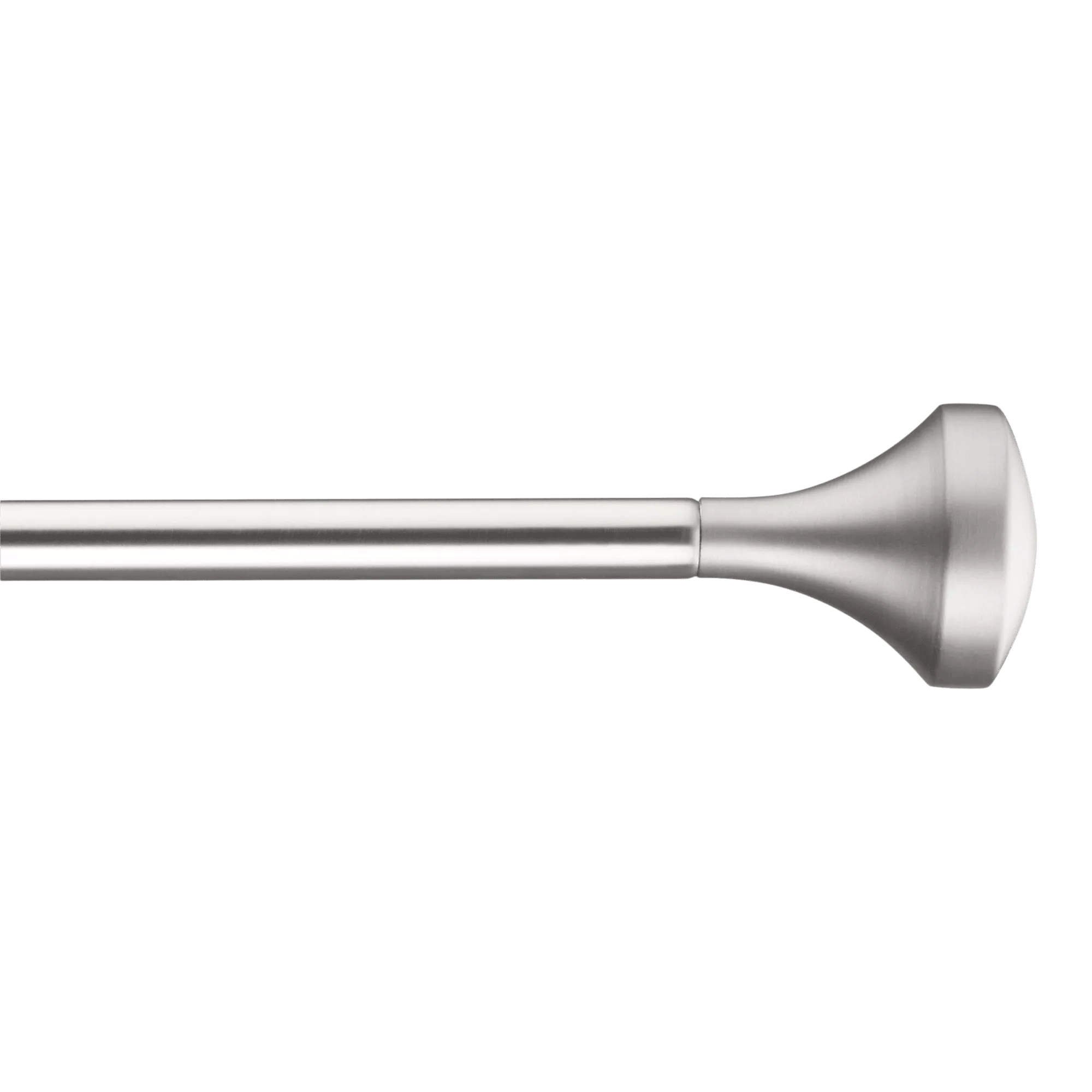 Brushed Nickel Curtain Rod Set - Diameter 16/19 mm