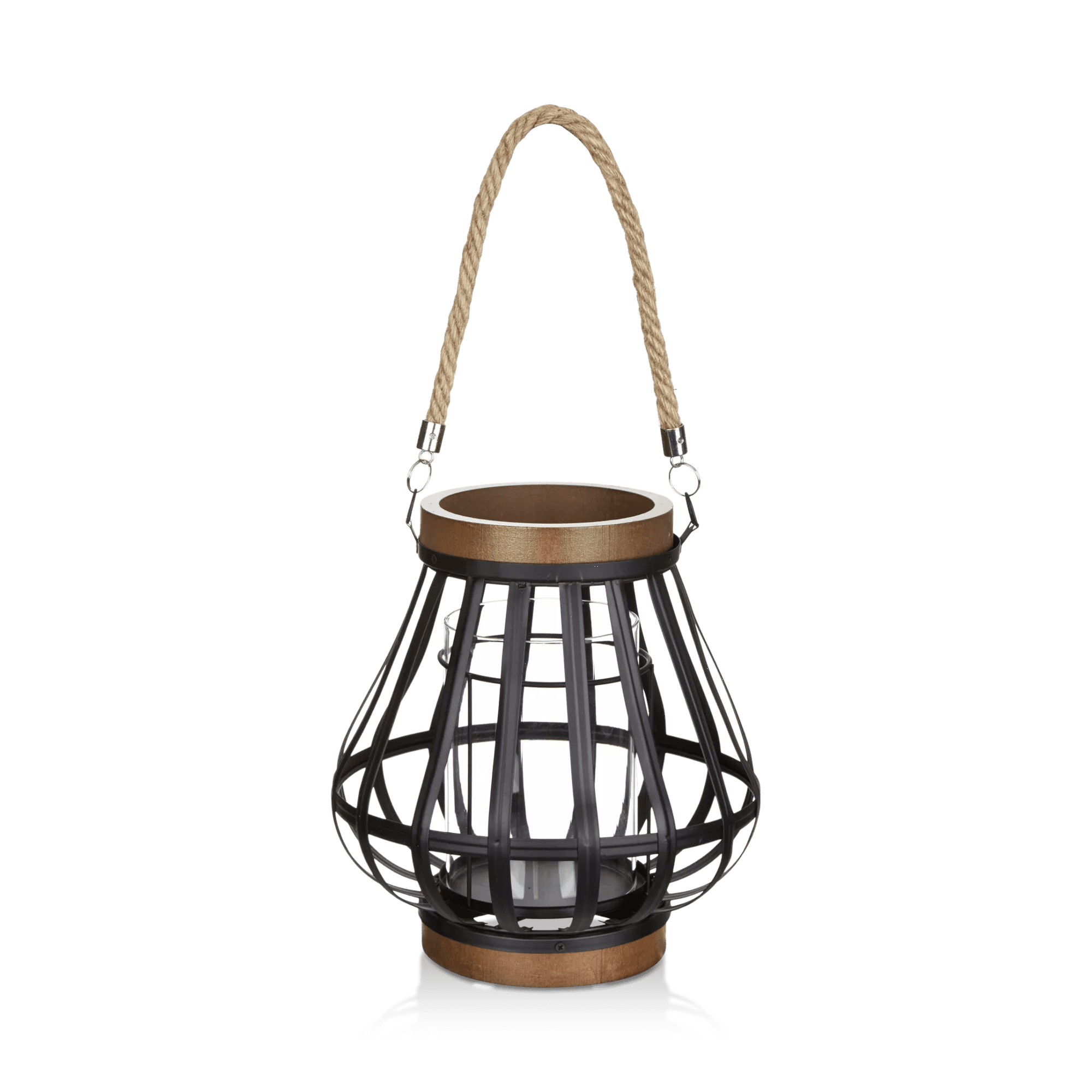 Wood-Like & Metal Lantern