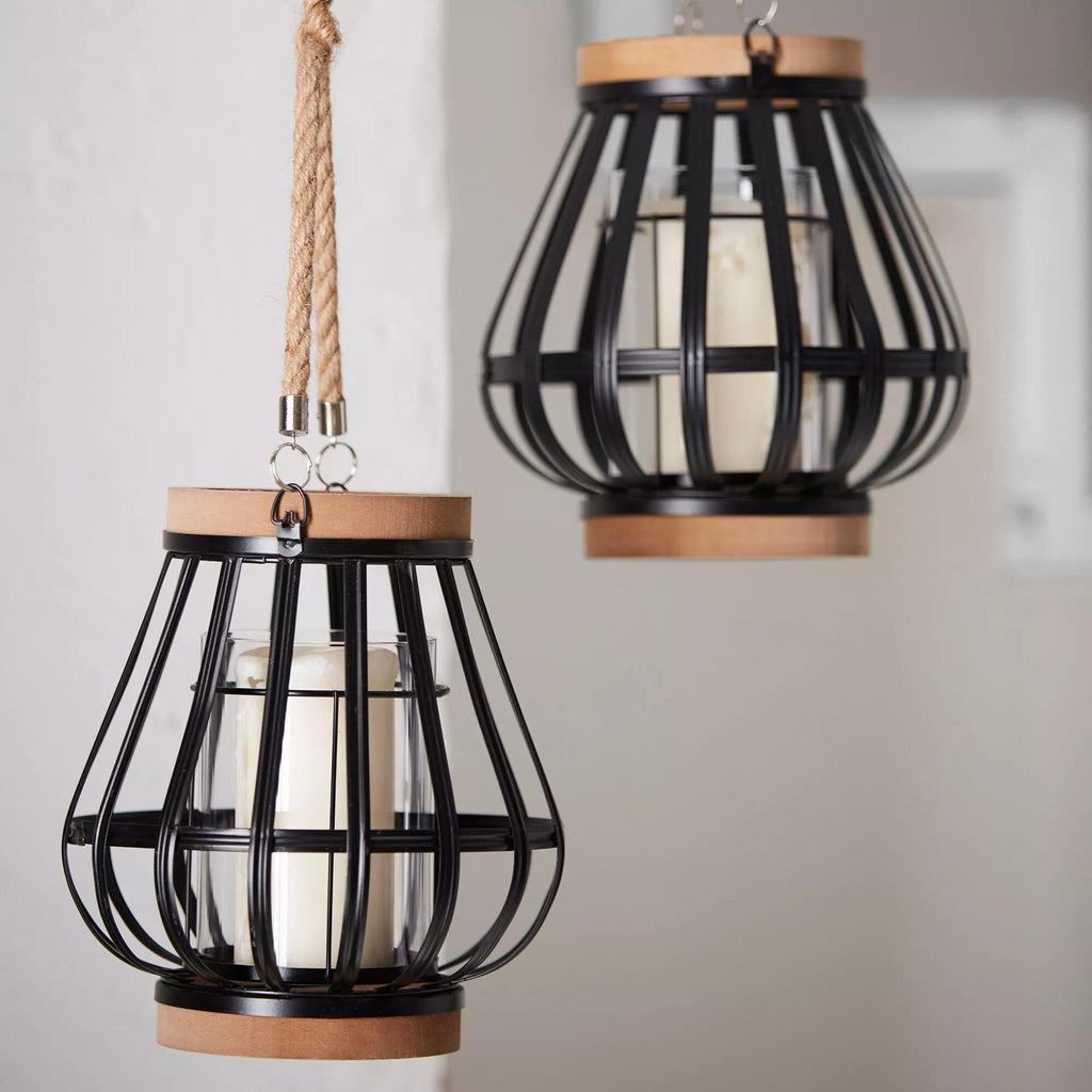 Wood-Like & Metal Lantern
