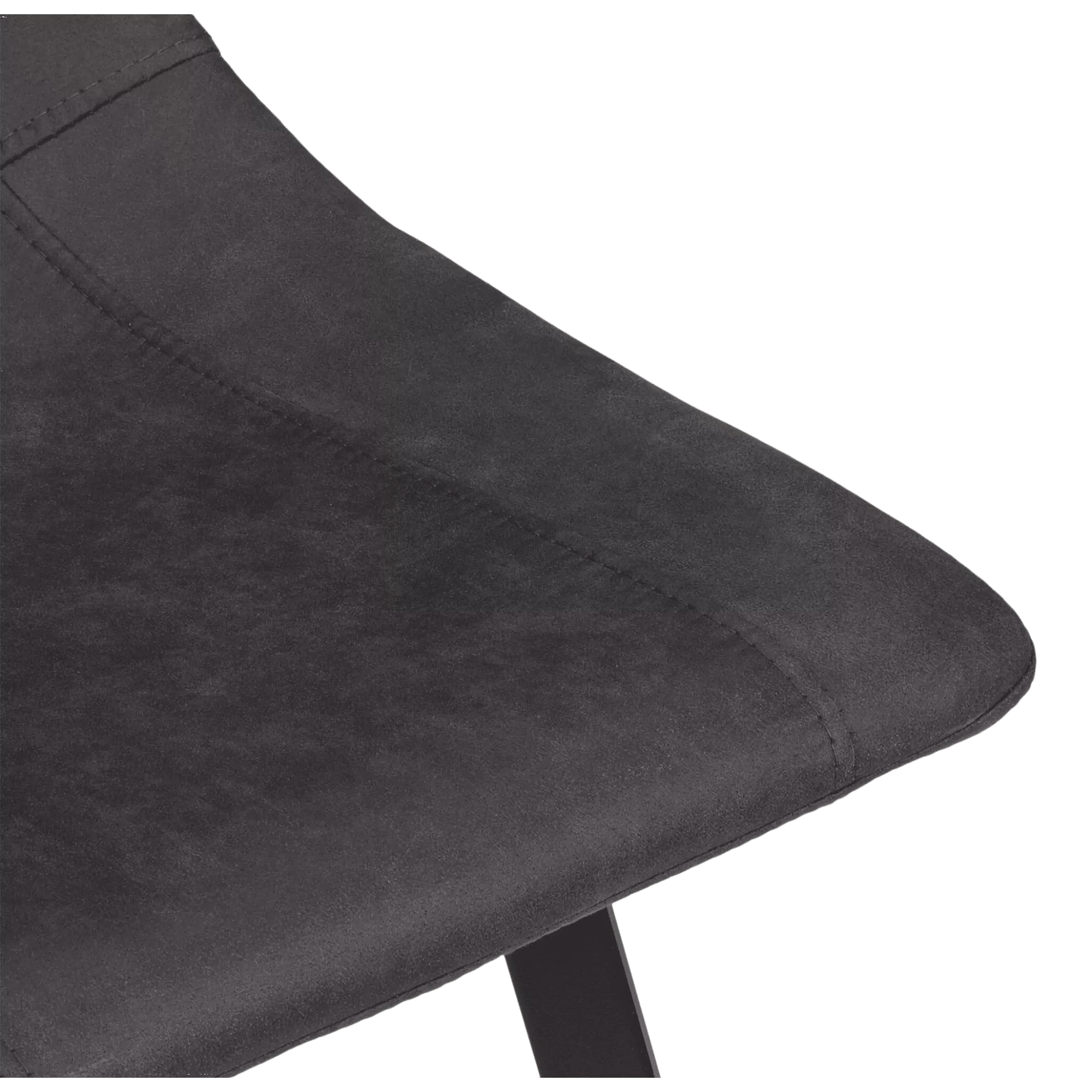 Textured Faux Leather and Metal Bar Stool