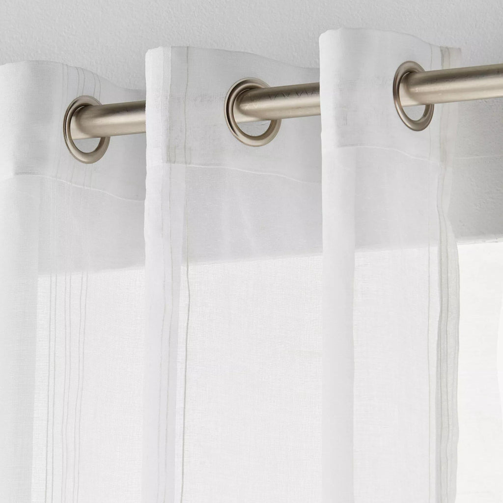 White Gusta Embroidered Curtain