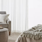 White Gusta Embroidered Curtain