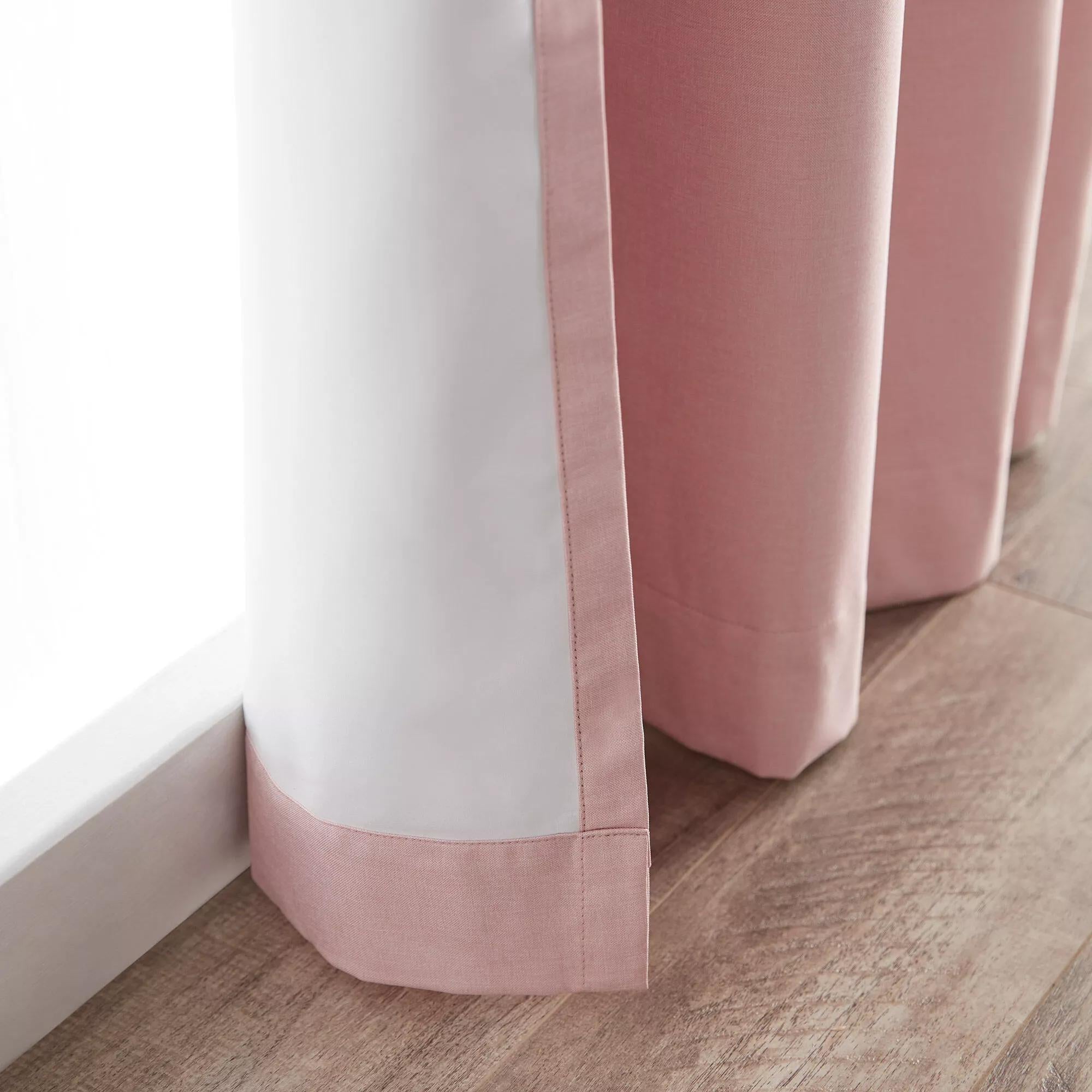 Vintage Pink Chambray Blackout Curtain