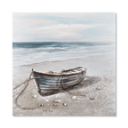 Deserted Boat Oil Painted Canvas