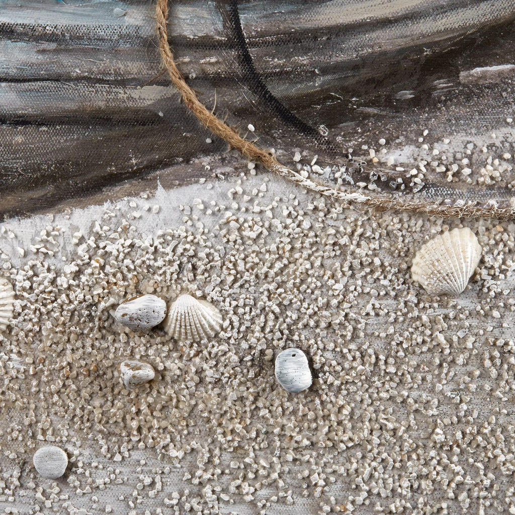 Deserted Boat Oil Painted Canvas