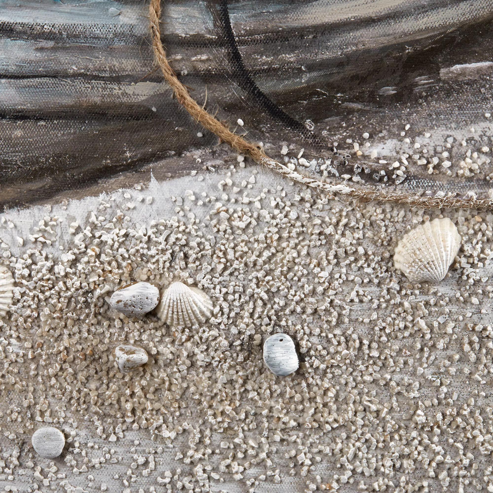 Deserted Boat Oil Painted Canvas