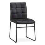 Faux Leather and Metal Dining Chair