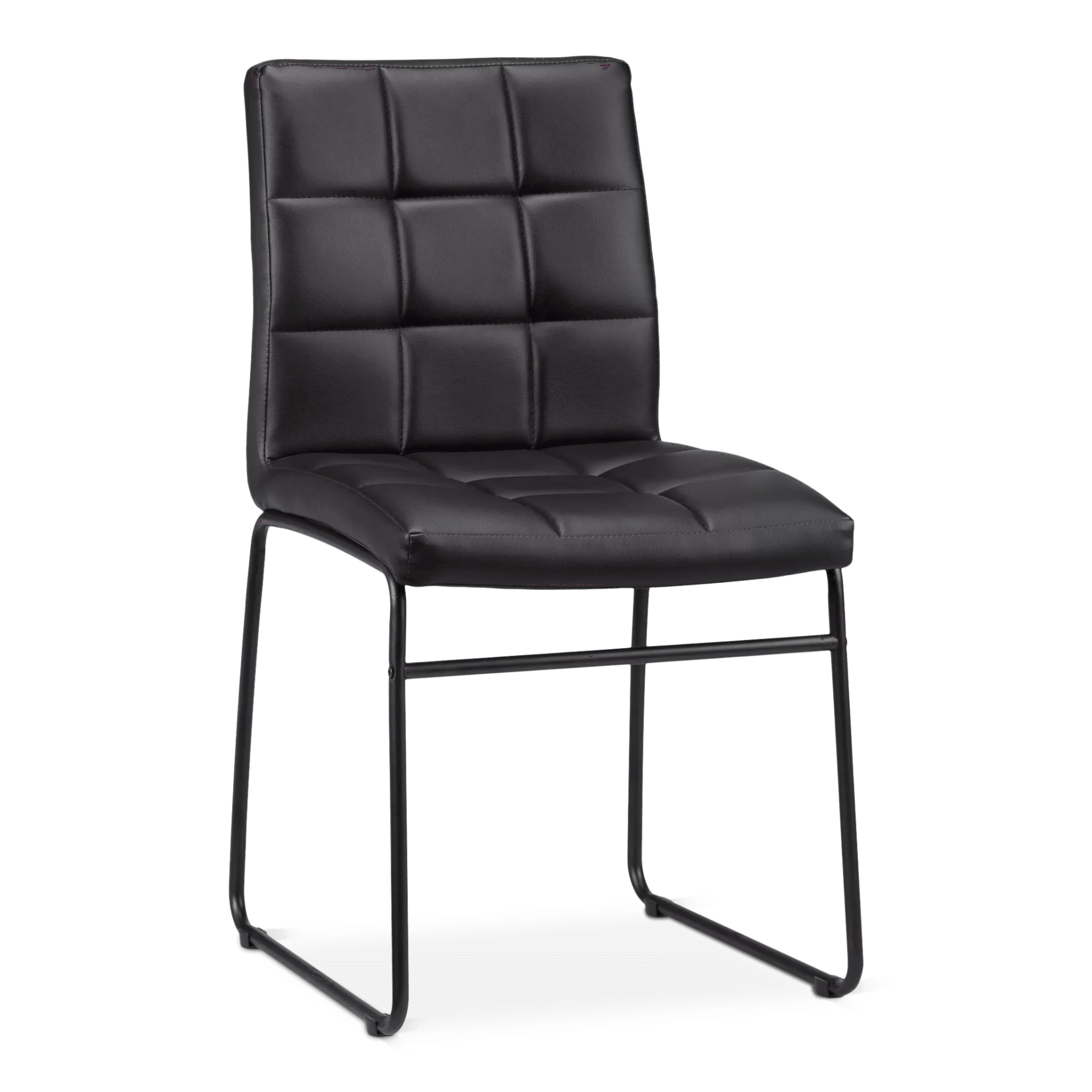 Faux Leather and Metal Dining Chair