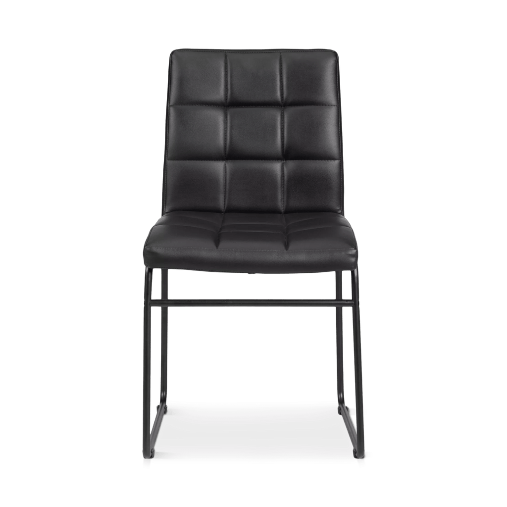 Faux Leather and Metal Dining Chair