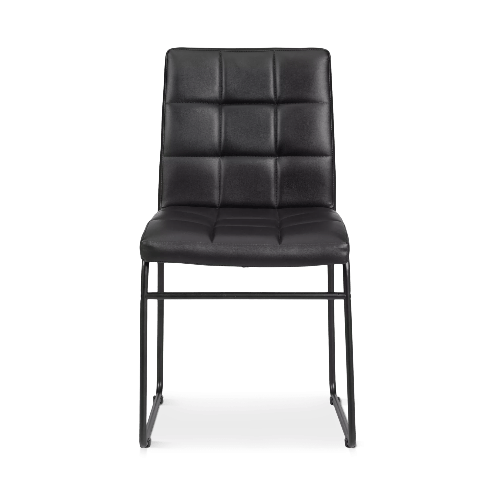 Faux Leather and Metal Dining Chair