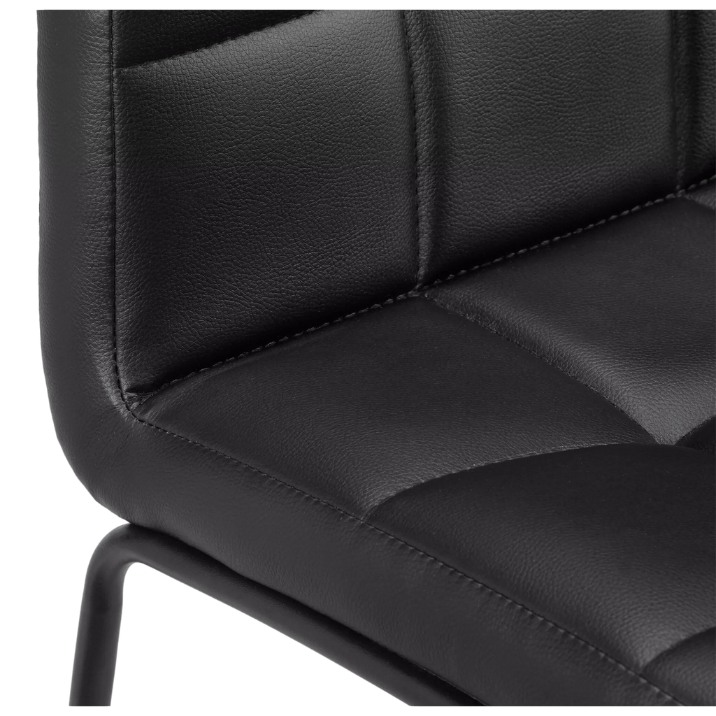 Faux Leather and Metal Dining Chair