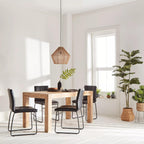 Faux Leather and Metal Dining Chair