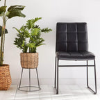 Faux Leather and Metal Dining Chair